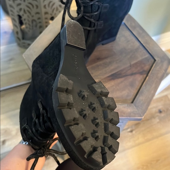 Nine West, Black Suede, size 7, Women's Ankle Boots - Picture 8 of 10